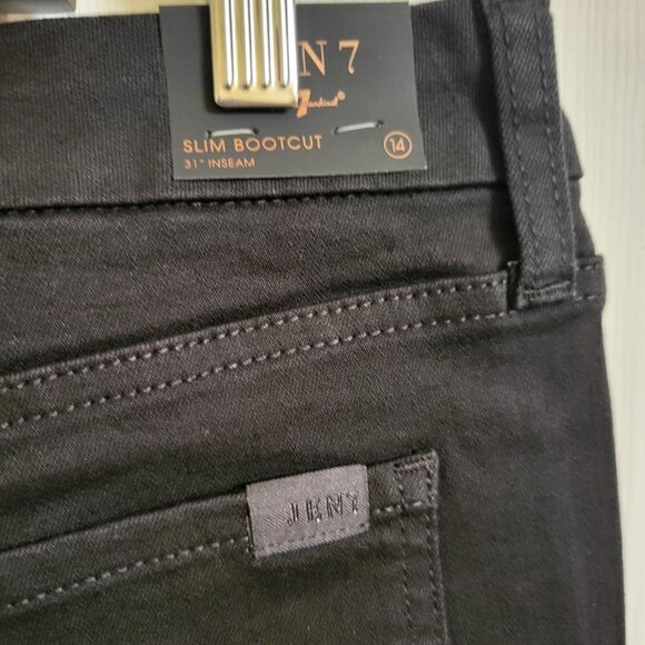 NWT 7 For All Mankind JEN 7 Women’s Size 14 Slim Fit Bootcut Jeans Black - Picture 10 of 10